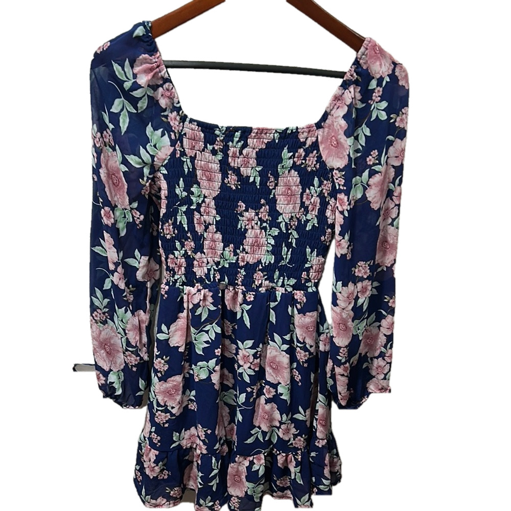 AS u WISH Floral Smocked Dress size M GUC..